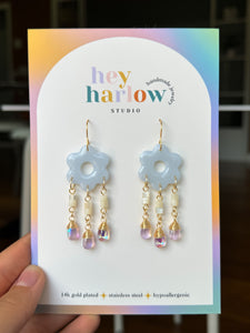 Beaded Jelly Flowers- Baby Blue